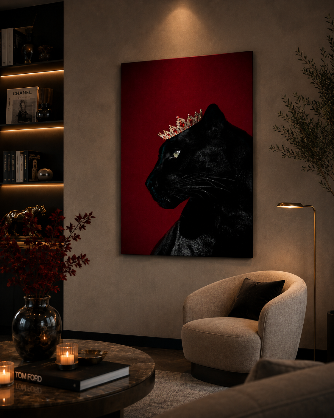 The Black Panther Queen — Luxury Panther Wall Art