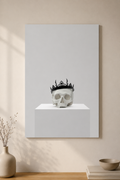 Crowned Skull — Gothic Minimalist Wall Art