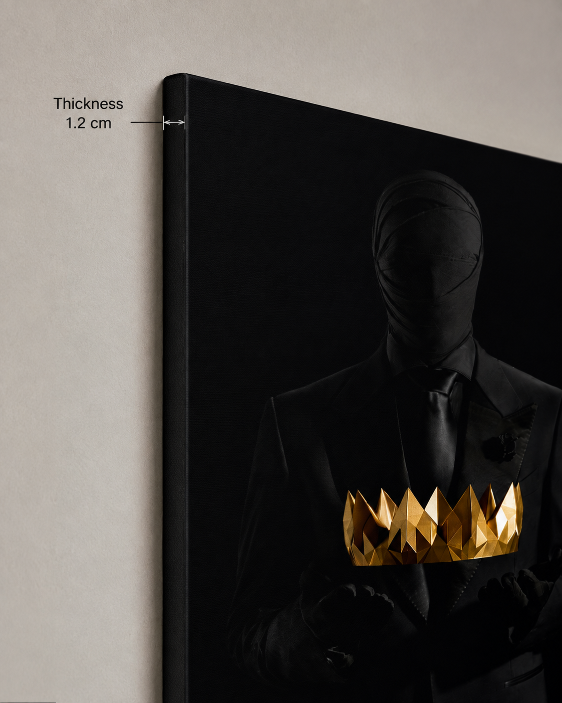 The Golden Crown — Black & Gold Wall Art