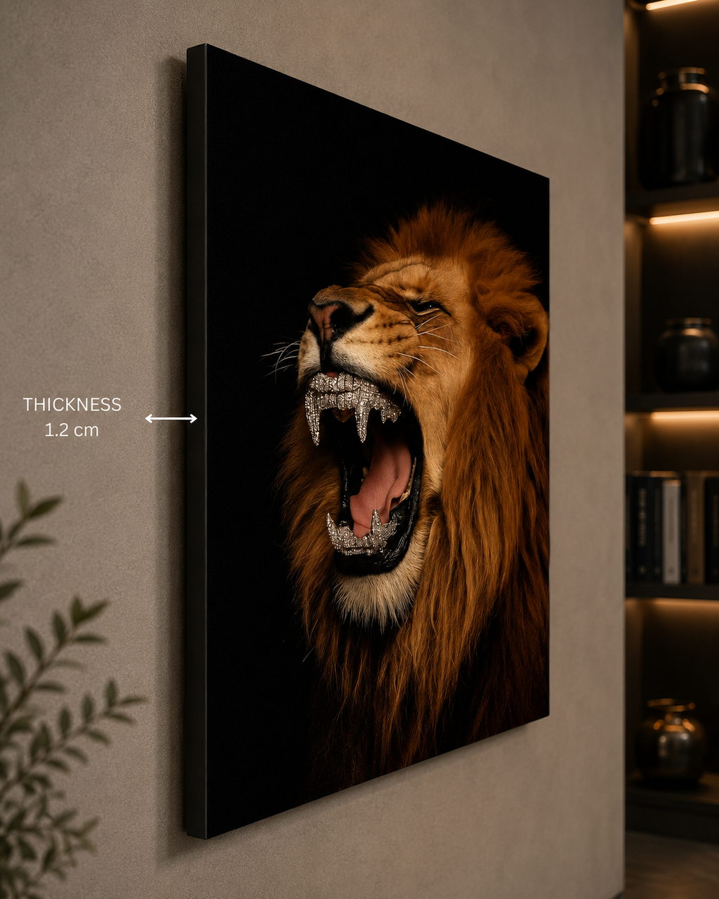 Roaring Lion — Black & Gold Luxury Wall Art