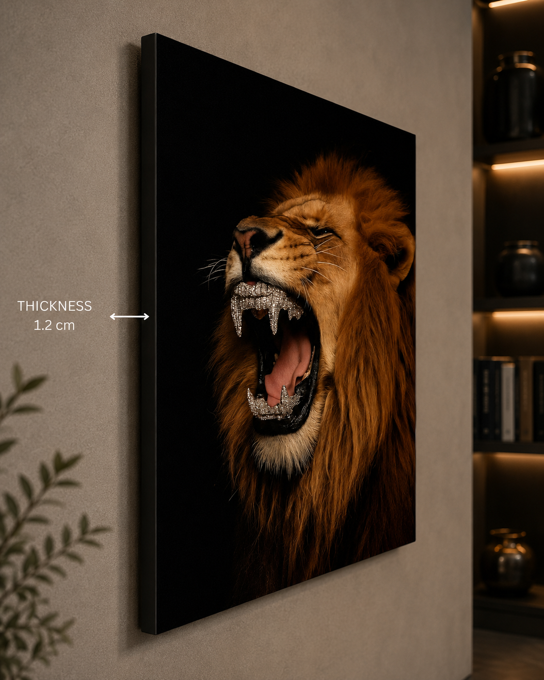 Roaring Lion — Black & Gold Luxury Wall Art