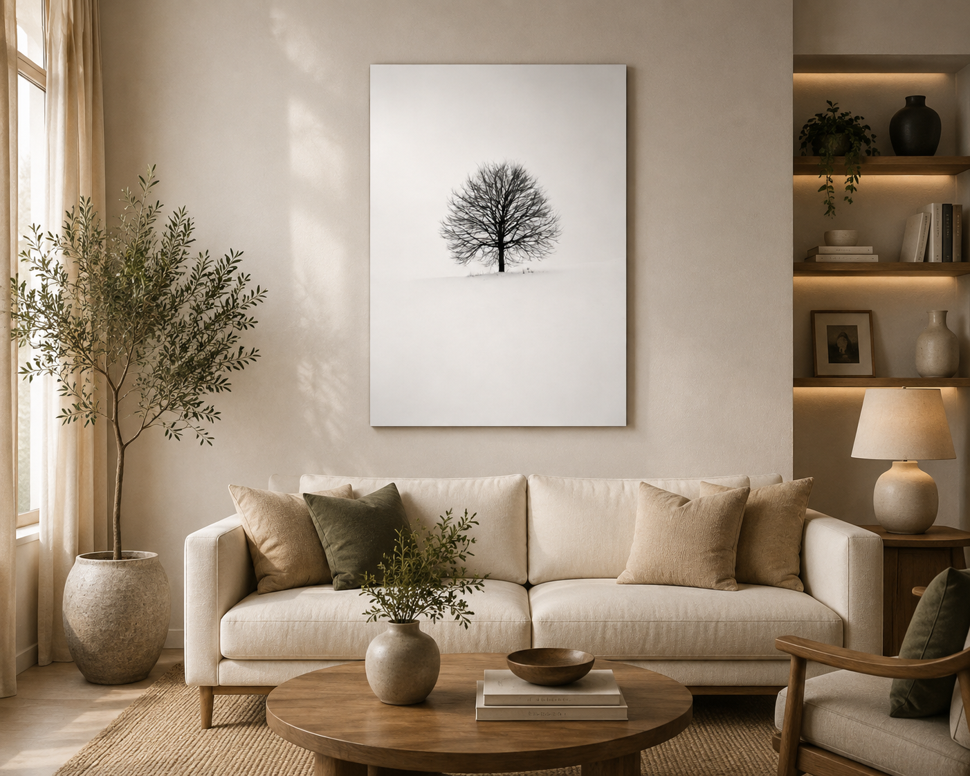 Solitary Tree — Minimalist Nature Wall Art