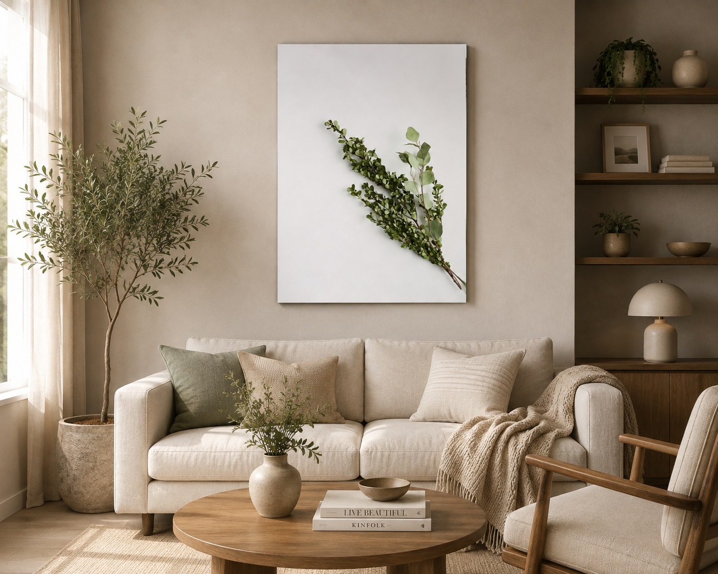 Botanical Breeze — Minimalist Botanical Wall Art