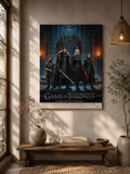 Game of Thrones Iron Throne wall art displayed in an aesthetic interior